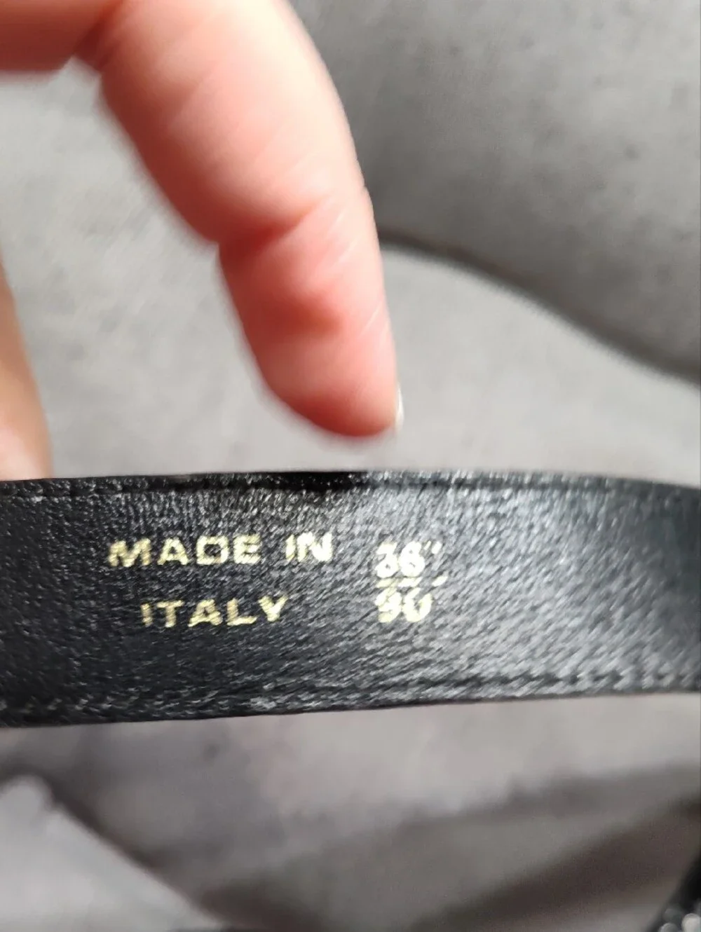 Vintage Genuine Lizard Skin Leather Belt Made in Italy Size 36 / 90